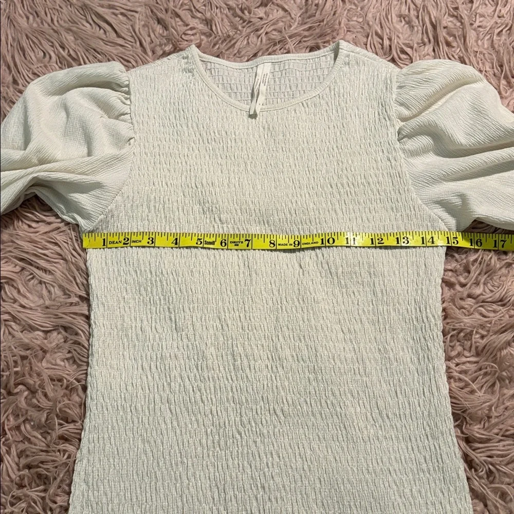 Anthropologie Smocked Puff Sleeve Top